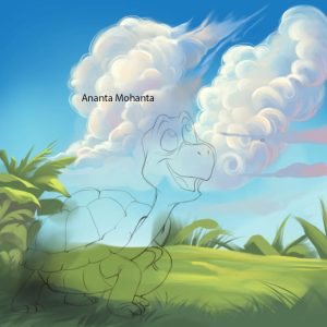 Hammy's Backyard Adventure - Tortoise Animal Illustration Tutorial video - Image 4